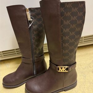 Michael Kors Dark Brown Logo Boots